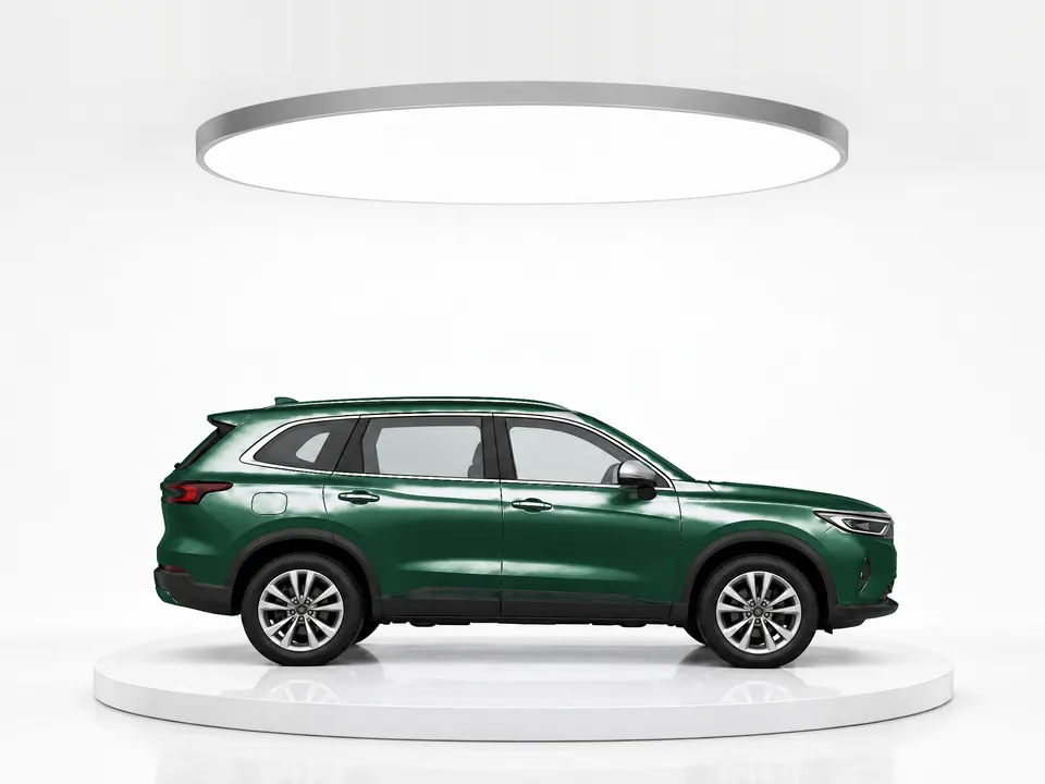 With the Ontario offer: the same SUV in green under a bright studio light
